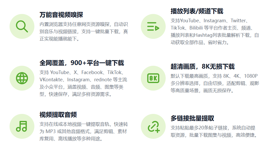 视频下载新宠!支持1800+平台超简单...