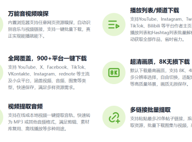 X视频下载器解锁高级版:支持TikTok/Ins等多平台无水印下载