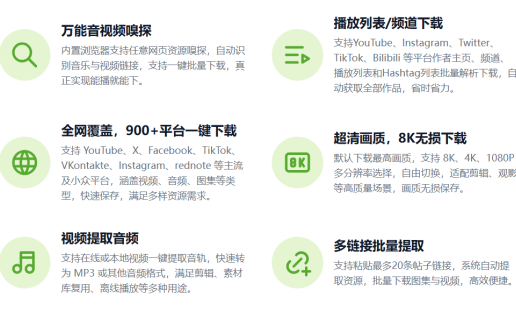 视频下载新宠!支持1800+平台超简单...